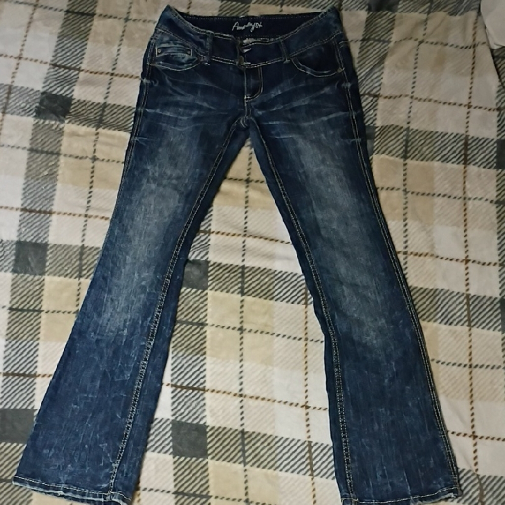 Amethyst Jeans Dark Blue Flare Denim